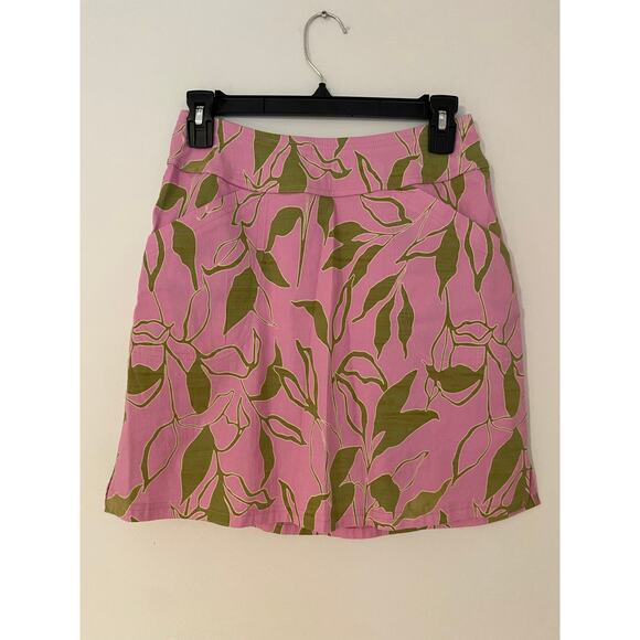 Holly Shae Pink Green Skyler Skort-Pastel Meadows Built In Short Mesh XS Cotton - Picture 1 of 9